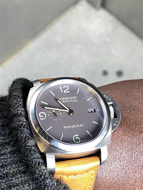 tobacco dial panerai|Panerai PAM 351 Luminor Marina Tobacco Dial Titanium 44mm .